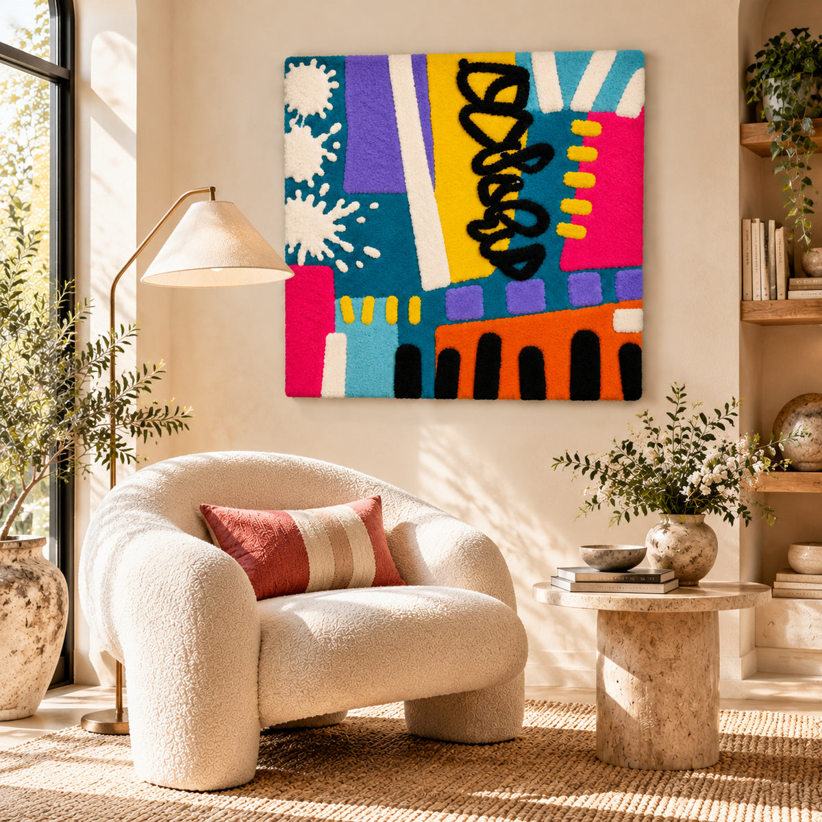 Sunburst Scribble by Norma Chung — room setting
