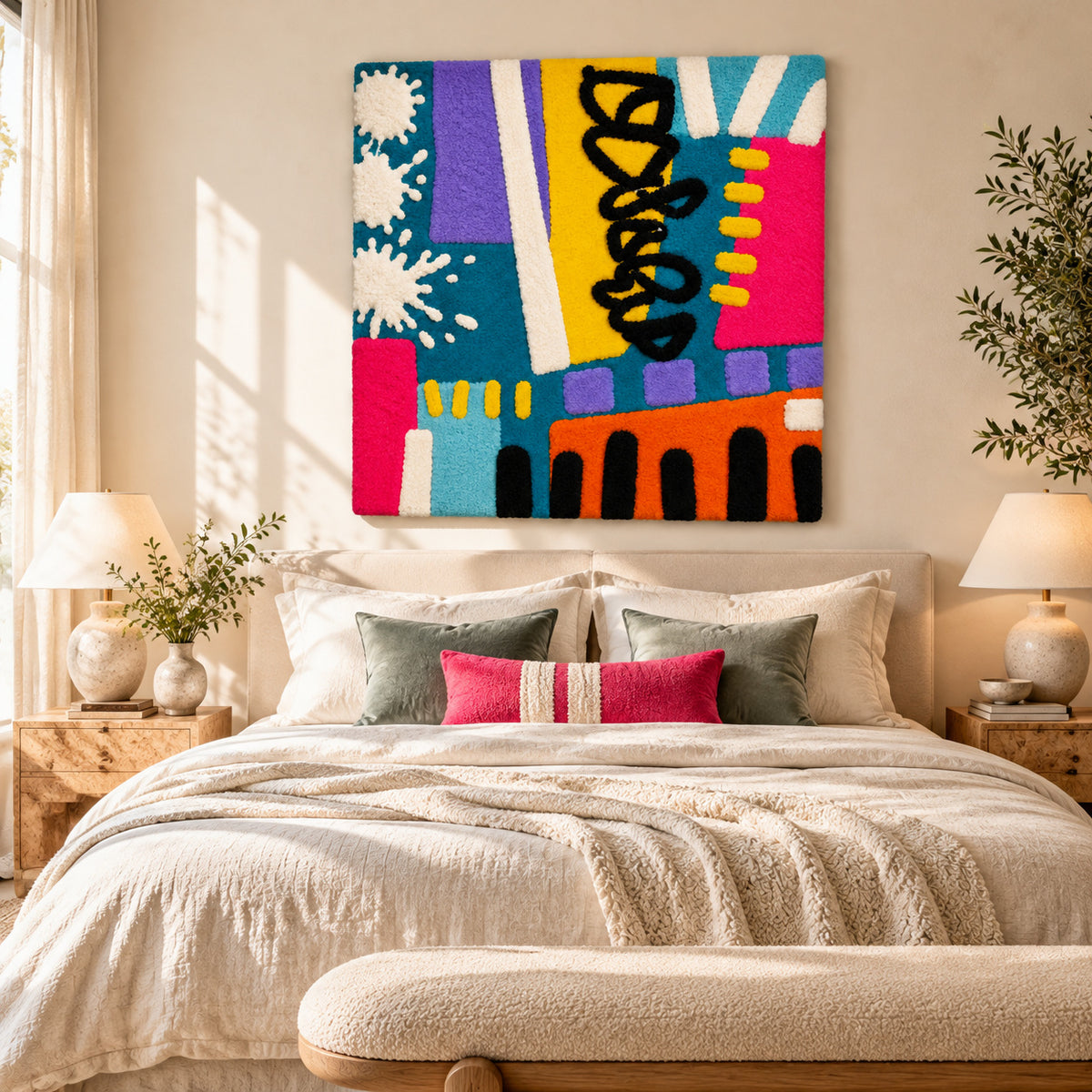 Sunburst Scribble by Norma Chung — room setting