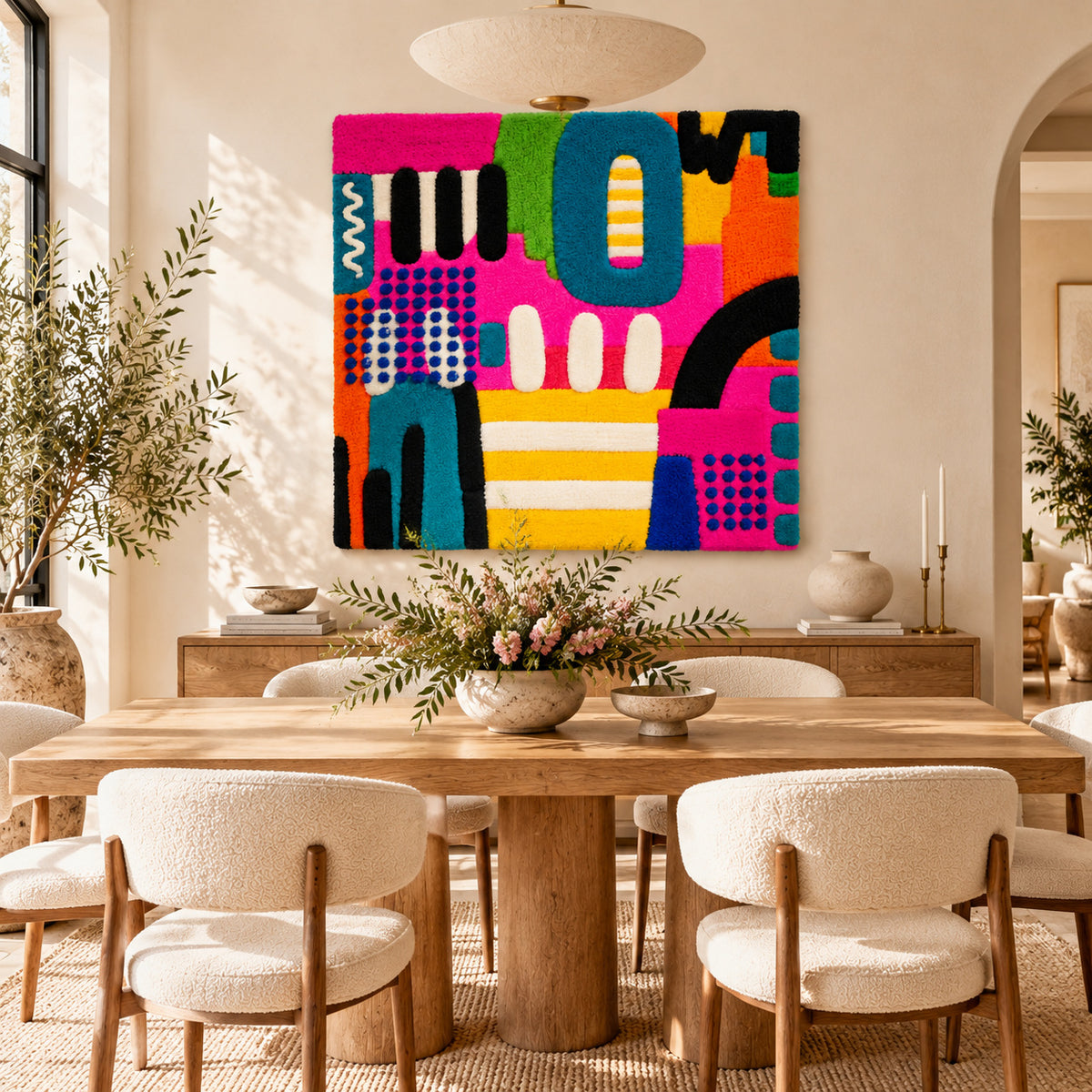 Teal Oval Carnival by Norma Chung — room setting