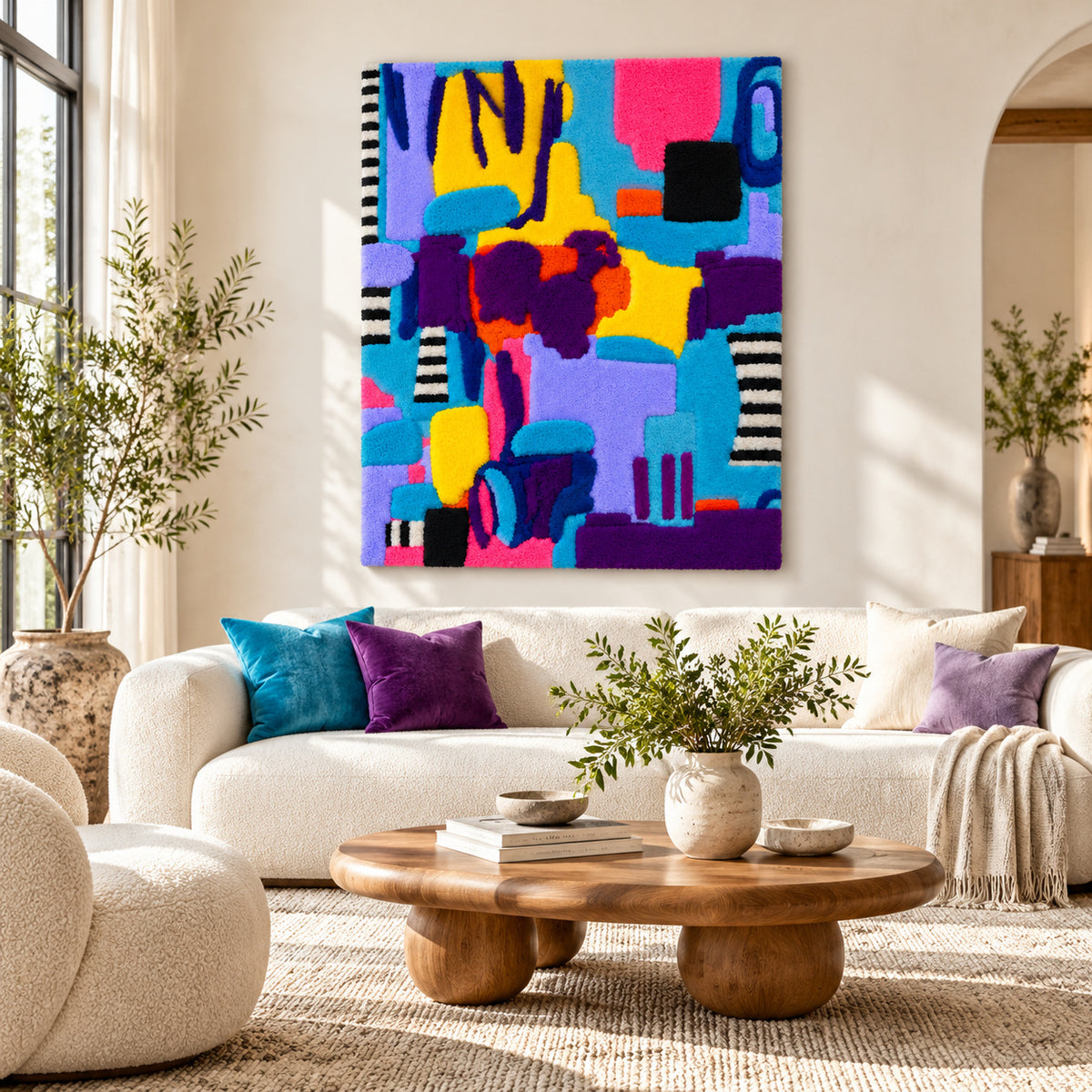 Violet Color Collision by Norma Chung — room setting