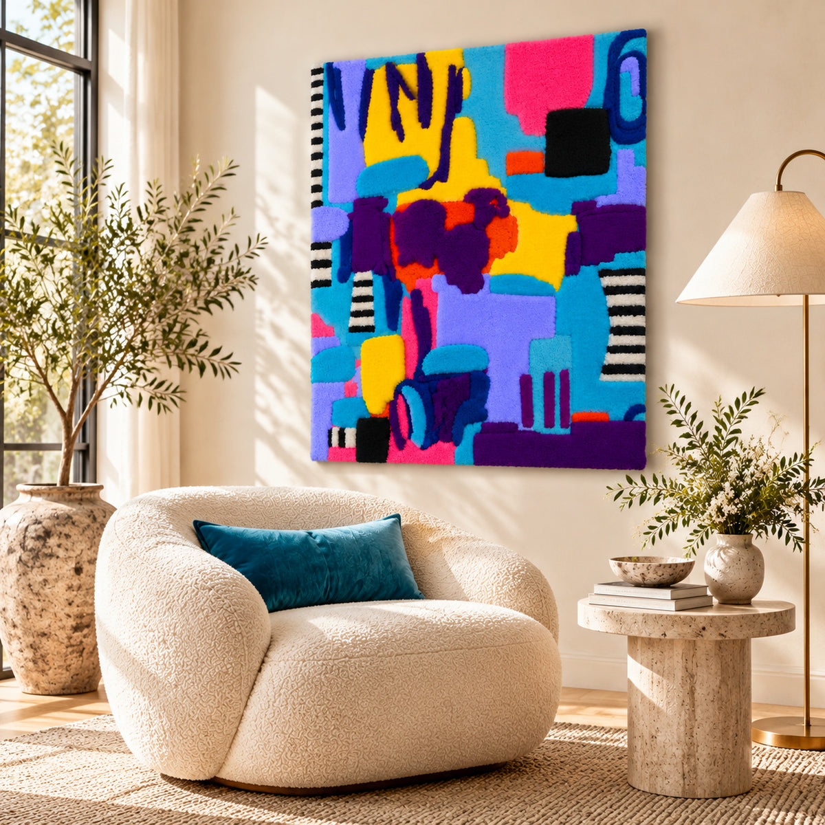 Violet Color Collision by Norma Chung — room setting