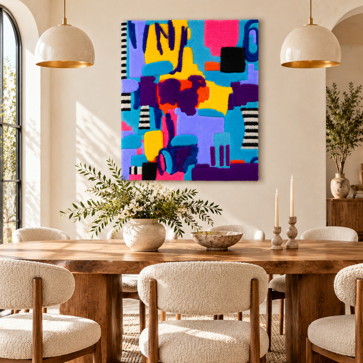 Violet Color Collision by Norma Chung — room setting