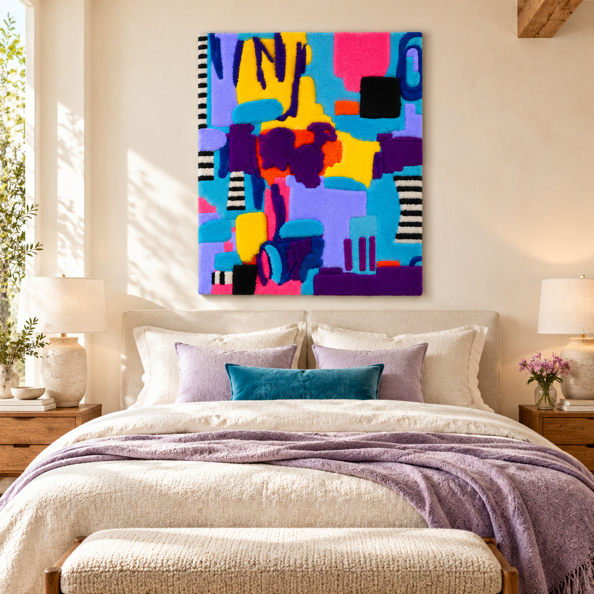 Violet Color Collision by Norma Chung — room setting