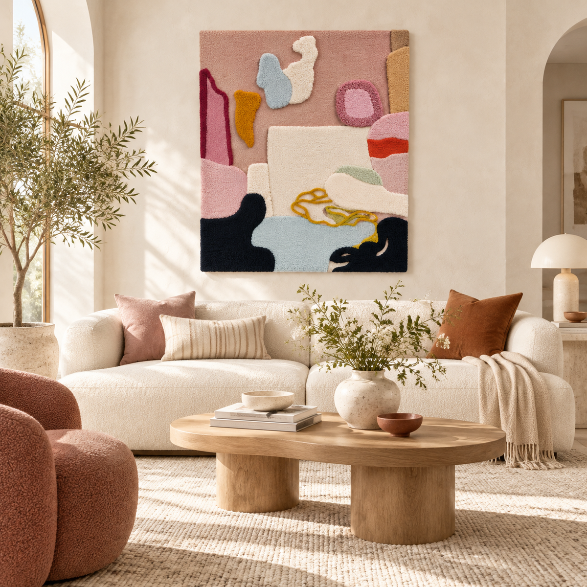 Objects in a Rose Room — front-facing room scene