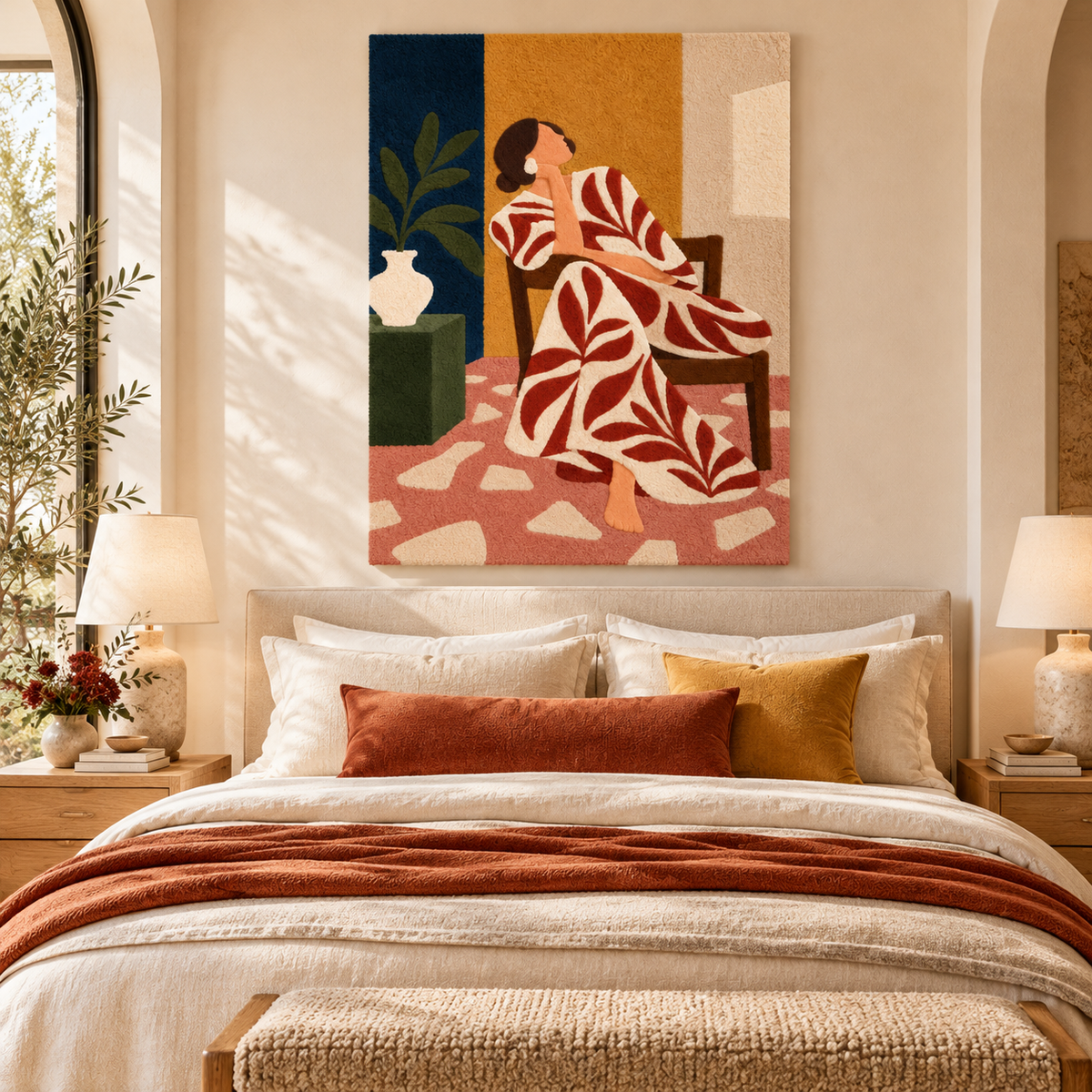 Ochre Afternoon Reverie by Hewn Earth Studio — room setting