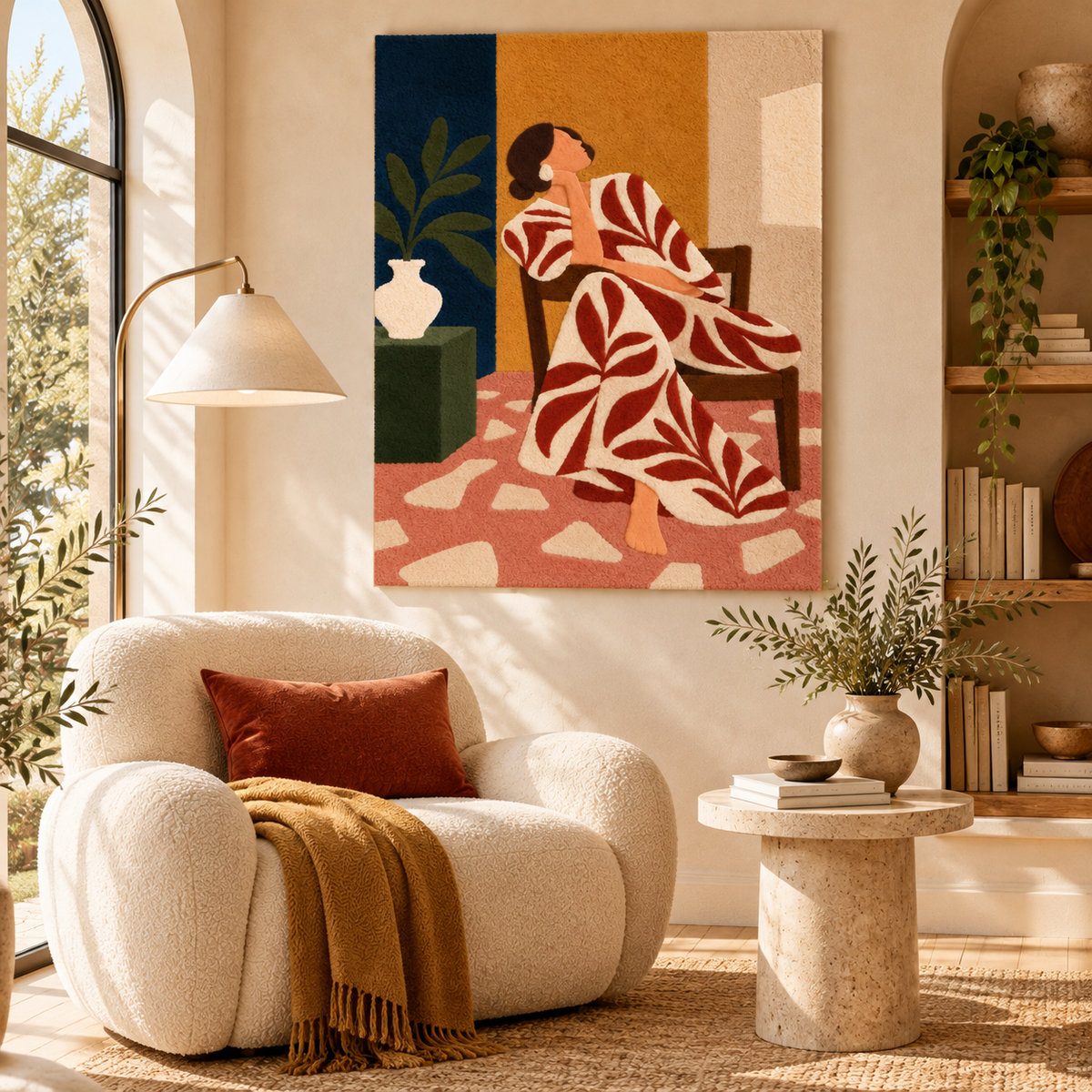 Ochre Afternoon Reverie by Hewn Earth Studio — room setting