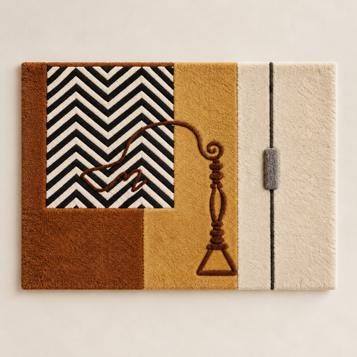 Ochre Chevron Study by Hewn Earth Studio — front product view [product-light]