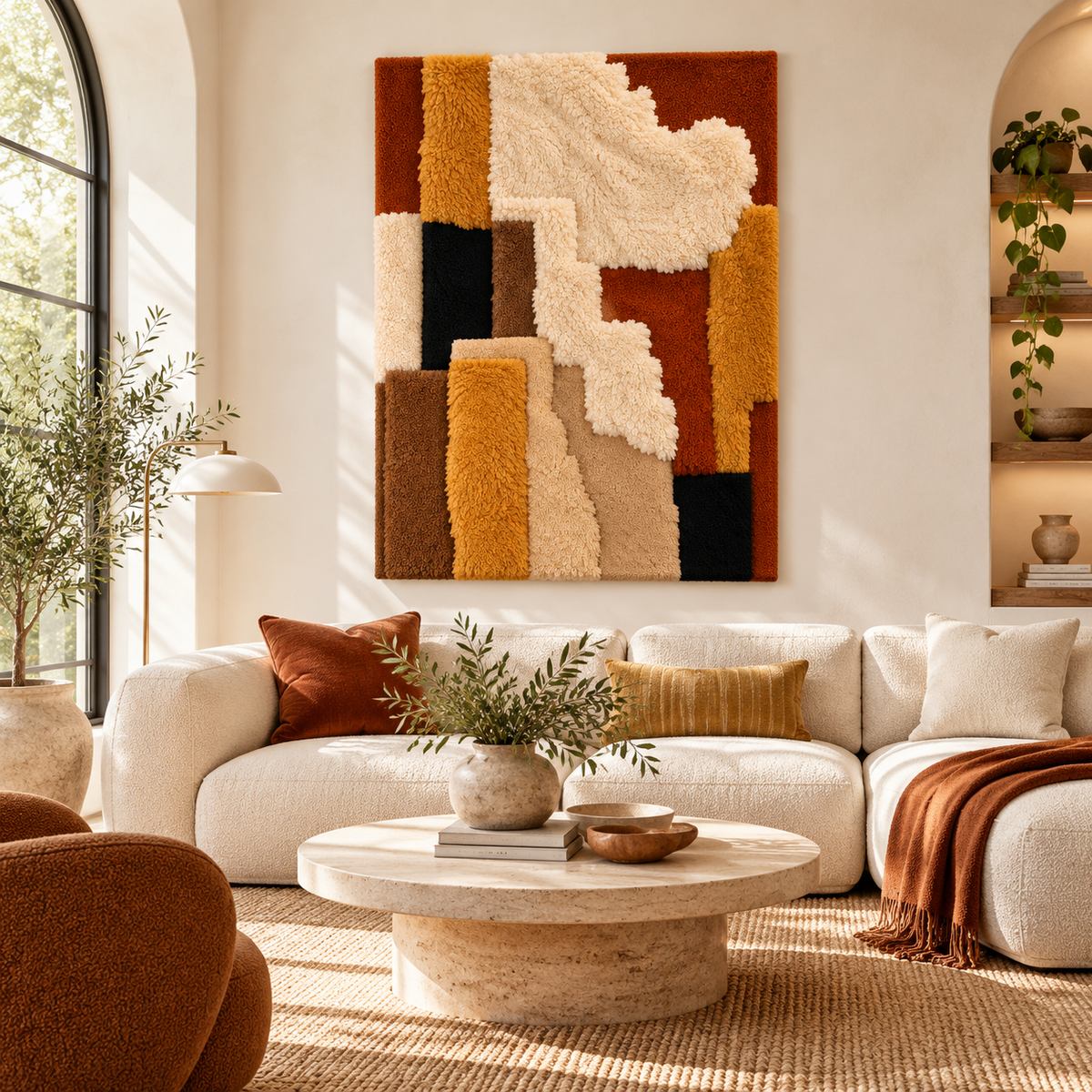 Ochre Cloud Relief by Hewn Earth Studio — room setting