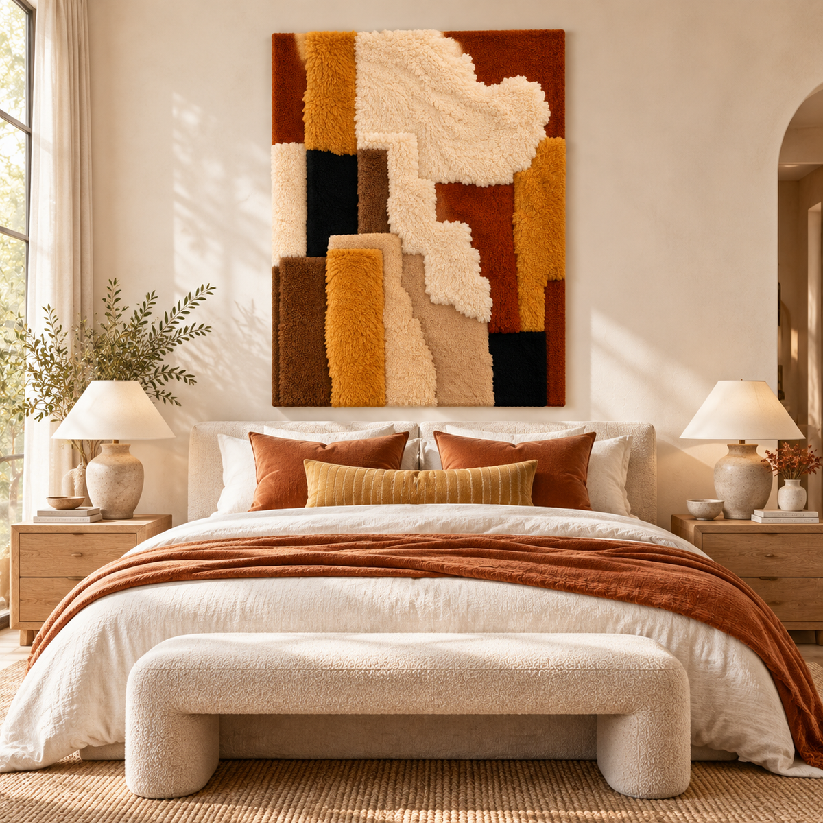 Ochre Cloud Relief by Hewn Earth Studio — room setting