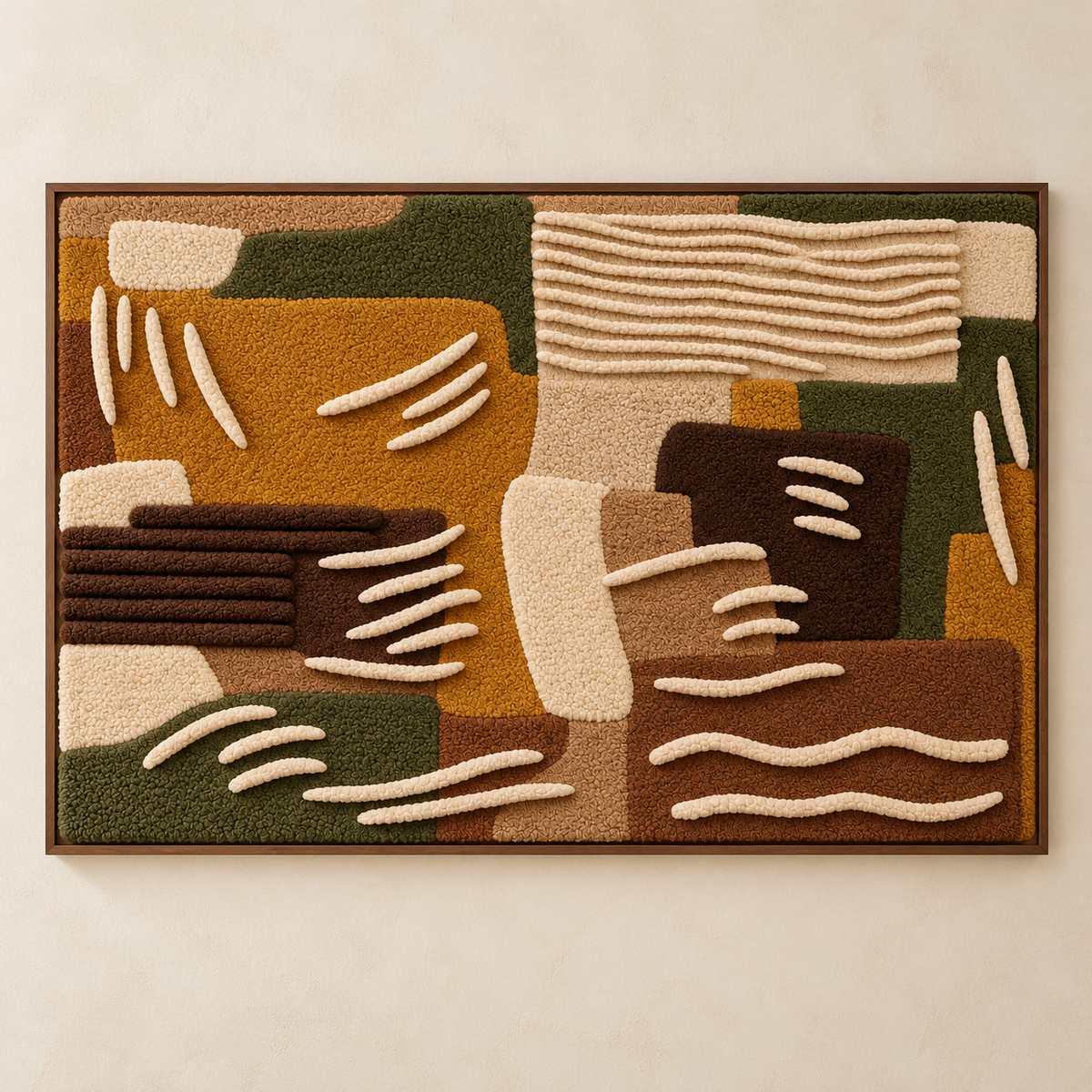 Ochre Olive River Marks by Hewn Earth Studio — front product view [product-light]