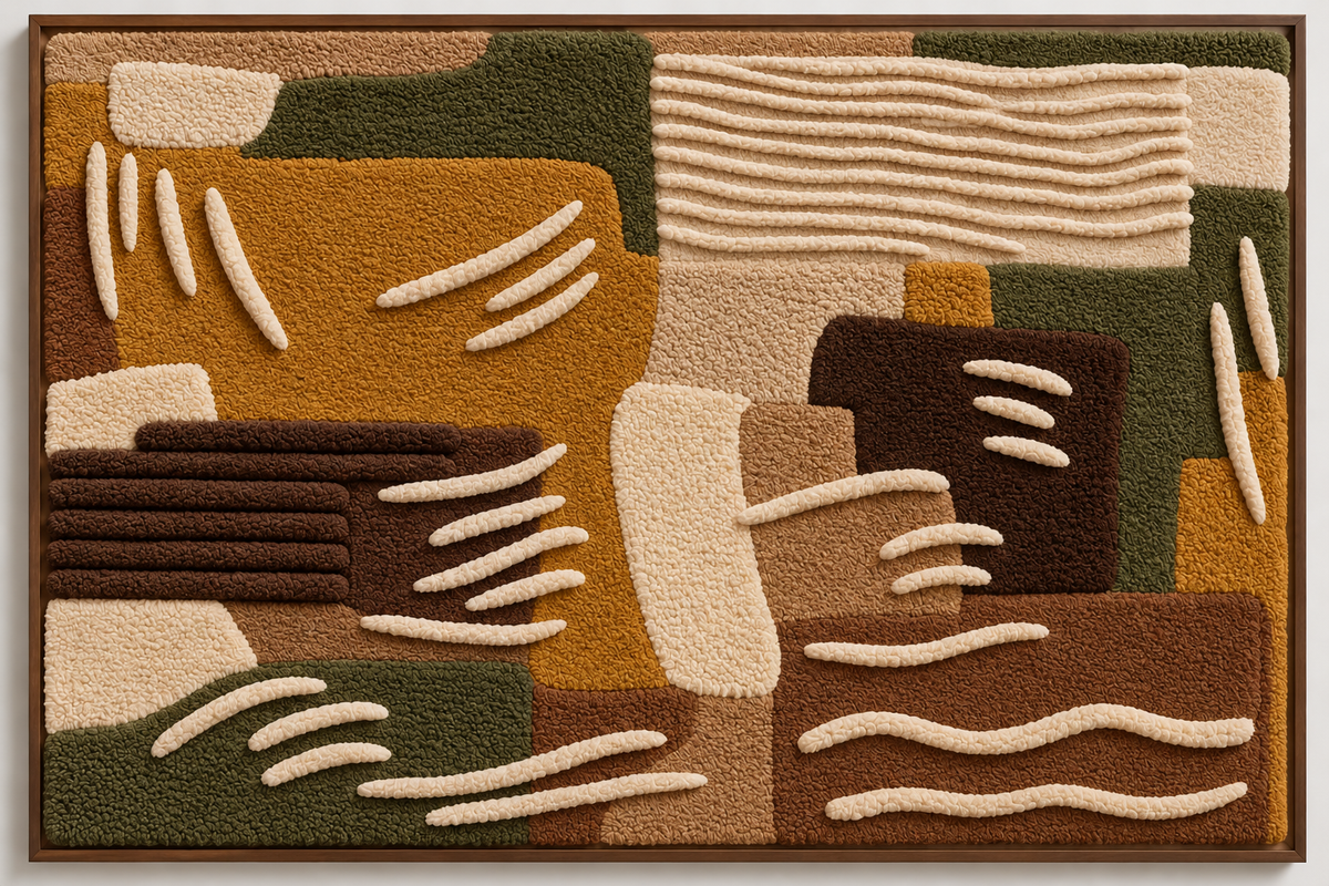 Ochre Olive River Marks by Hewn Earth Studio — additional product view