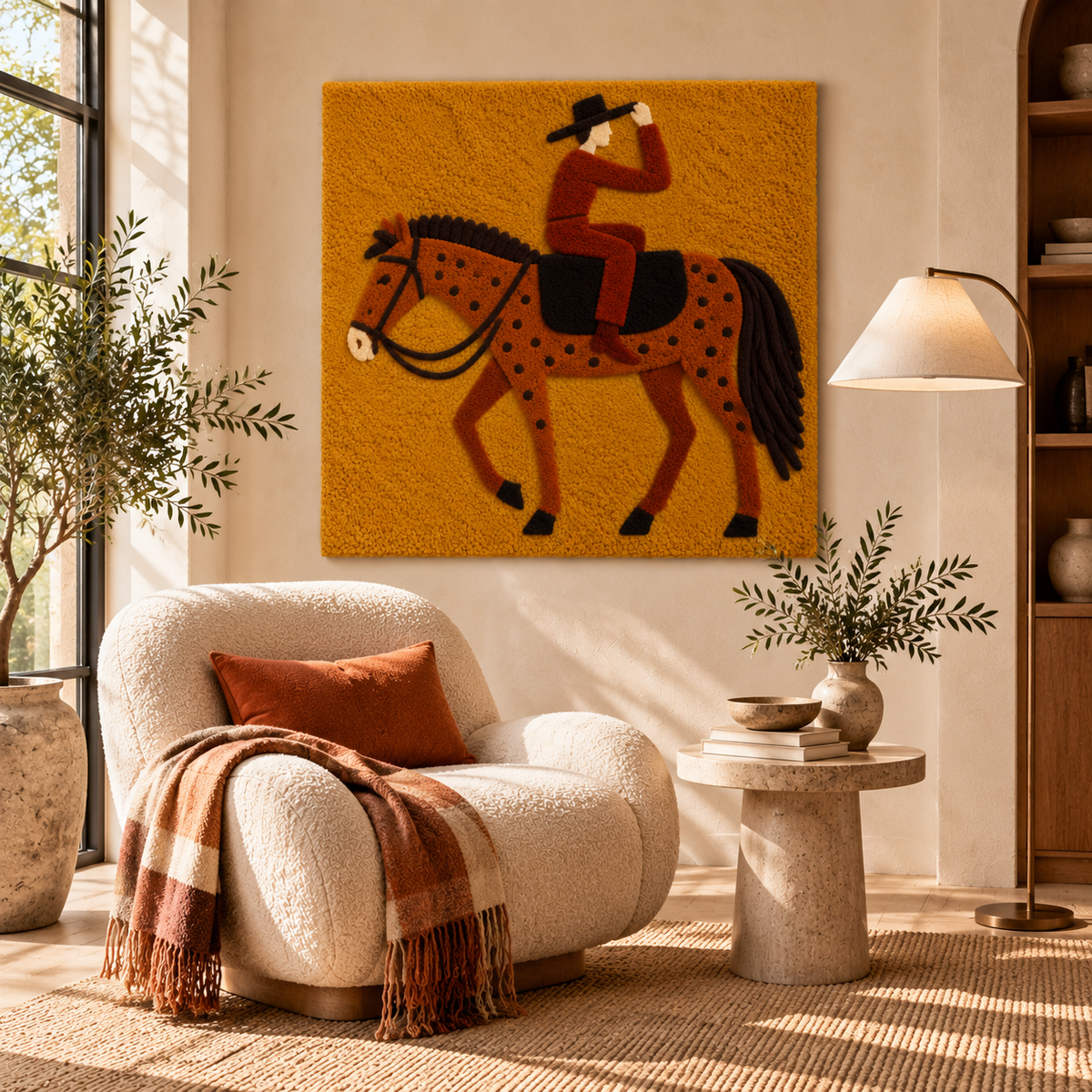 Ochre Trail Salute by Hewn Earth Studio — room setting