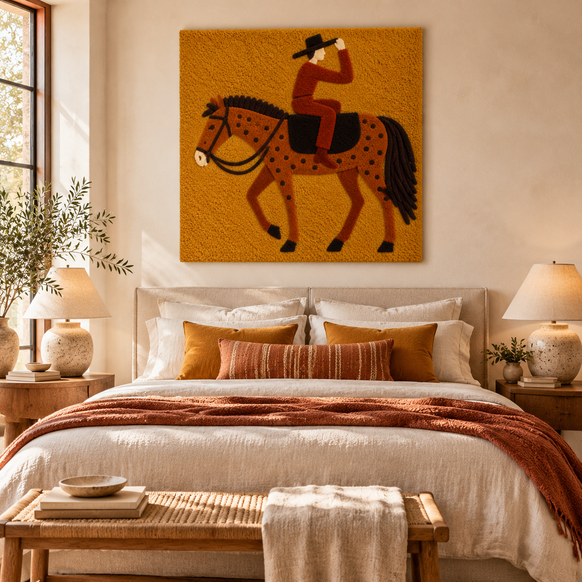 Ochre Trail Salute by Hewn Earth Studio — room setting