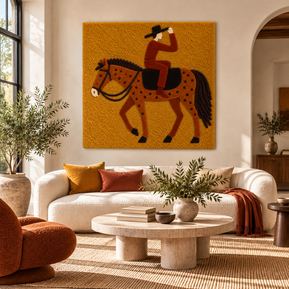Ochre Trail Salute by Hewn Earth Studio — room setting