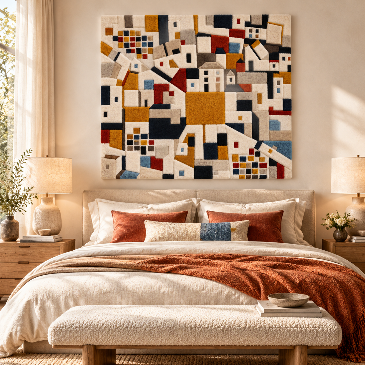 Ochre Village Mosaic by Hewn Earth Studio — room setting