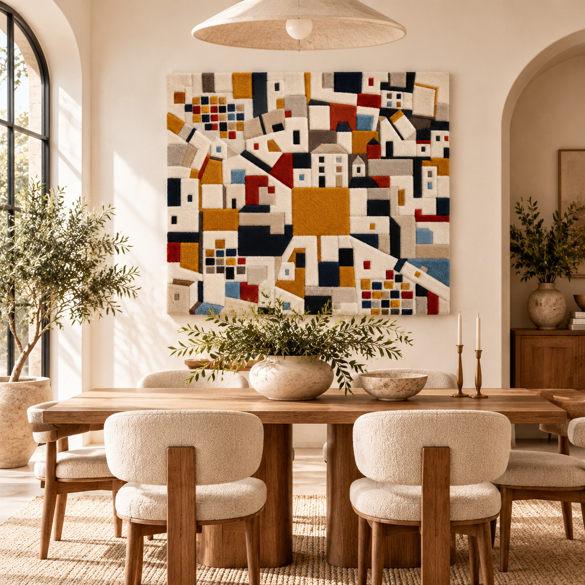 Ochre Village Mosaic by Hewn Earth Studio — room setting