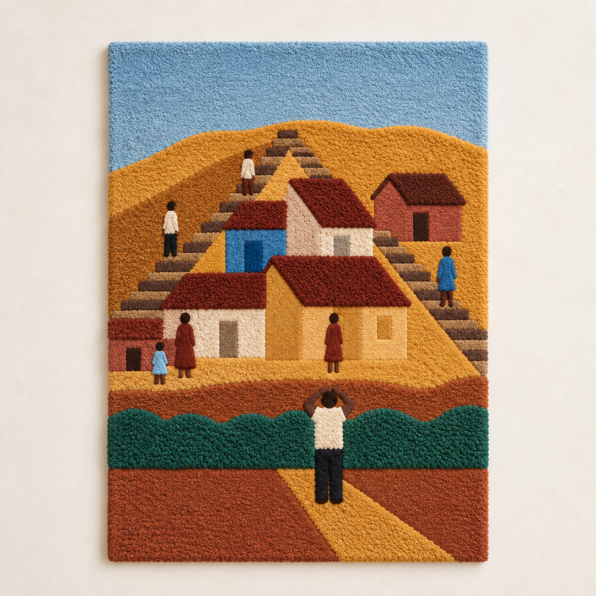 Ochre Village Stairway — front product view [product-light]