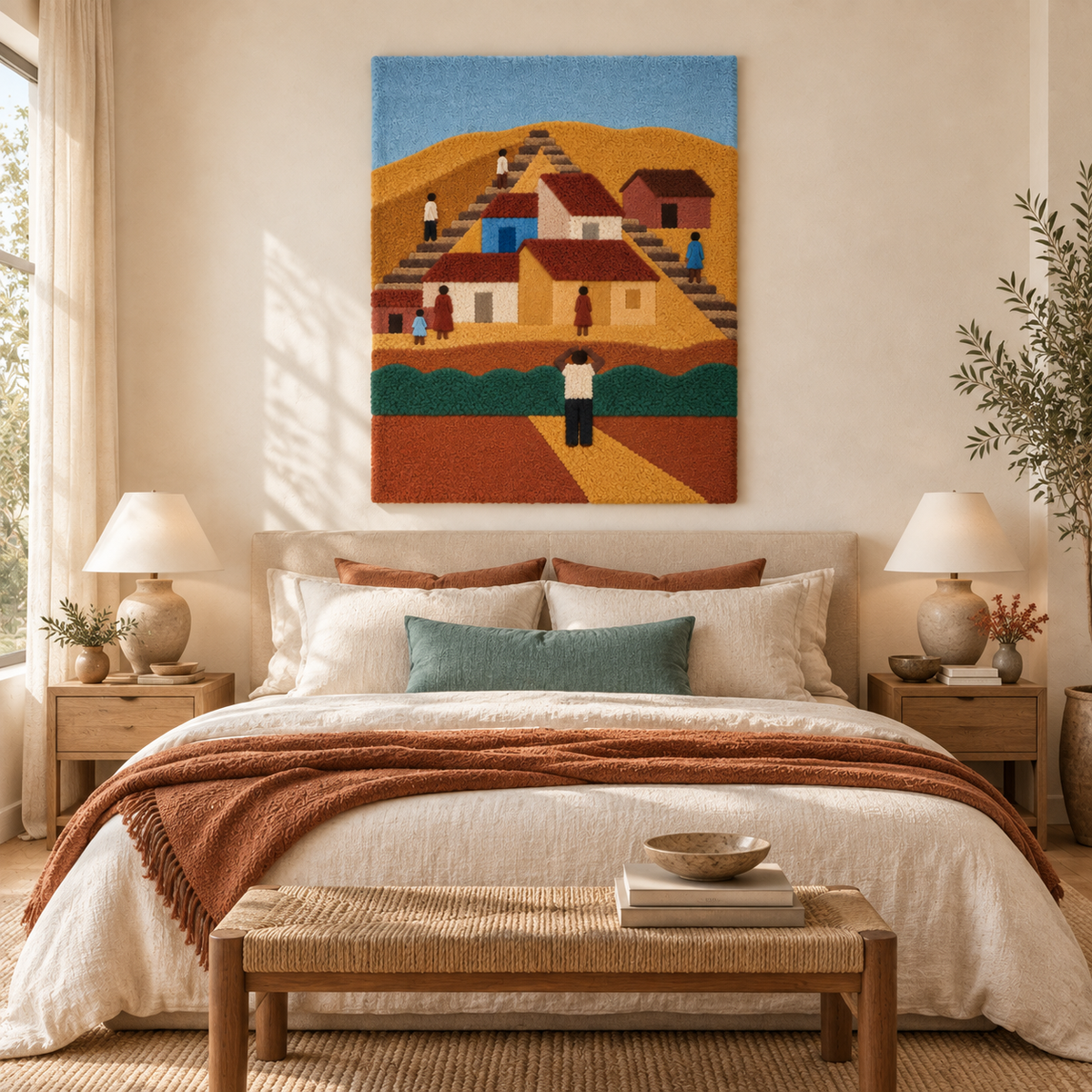 Ochre Village Stairway — room setting 1
