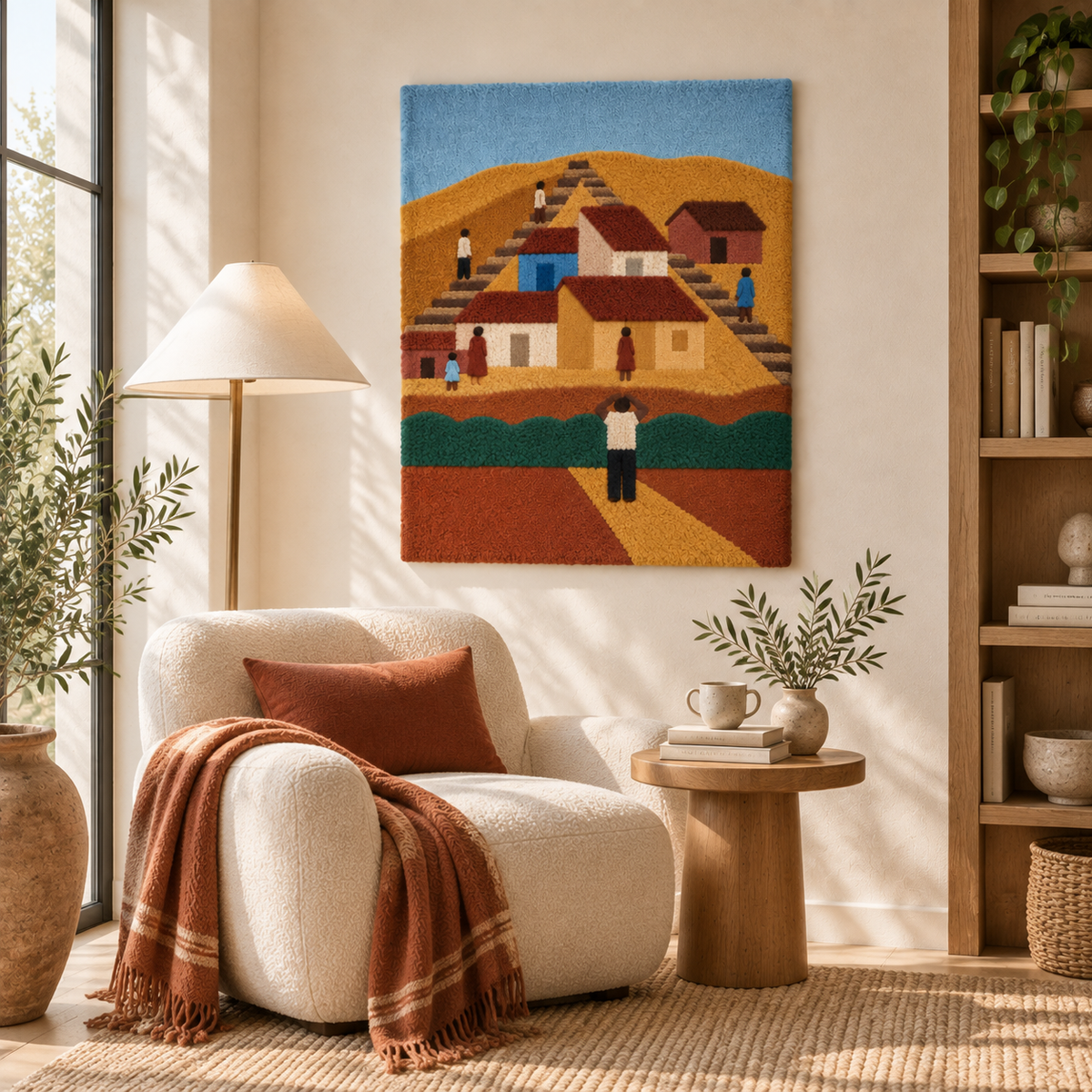 Ochre Village Stairway — room setting 3