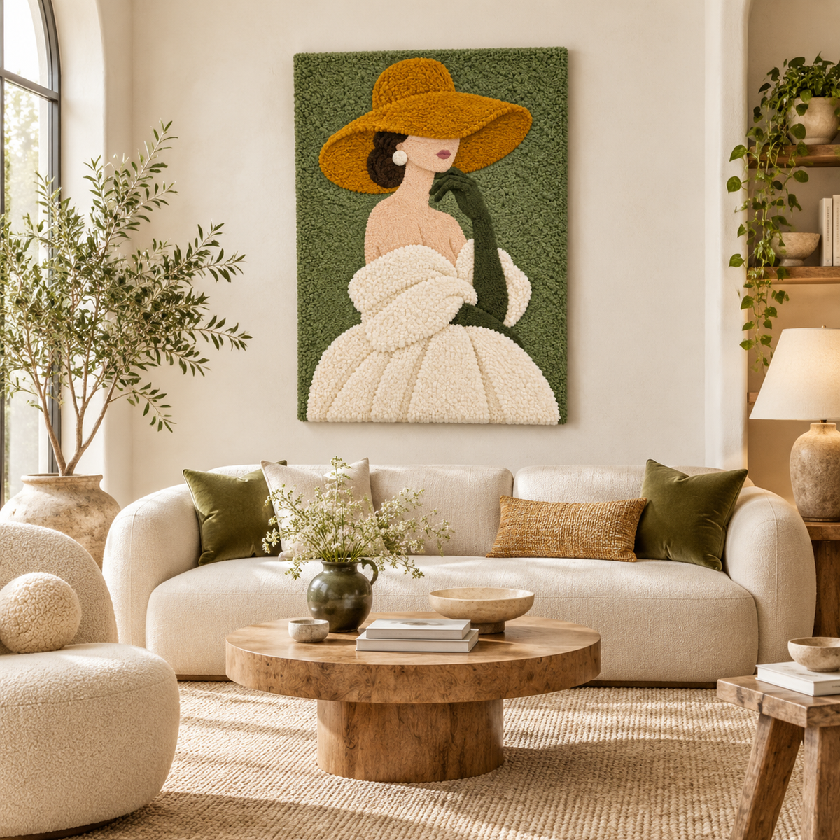 Olive Afternoon Muse — front-facing room scene [room-front]