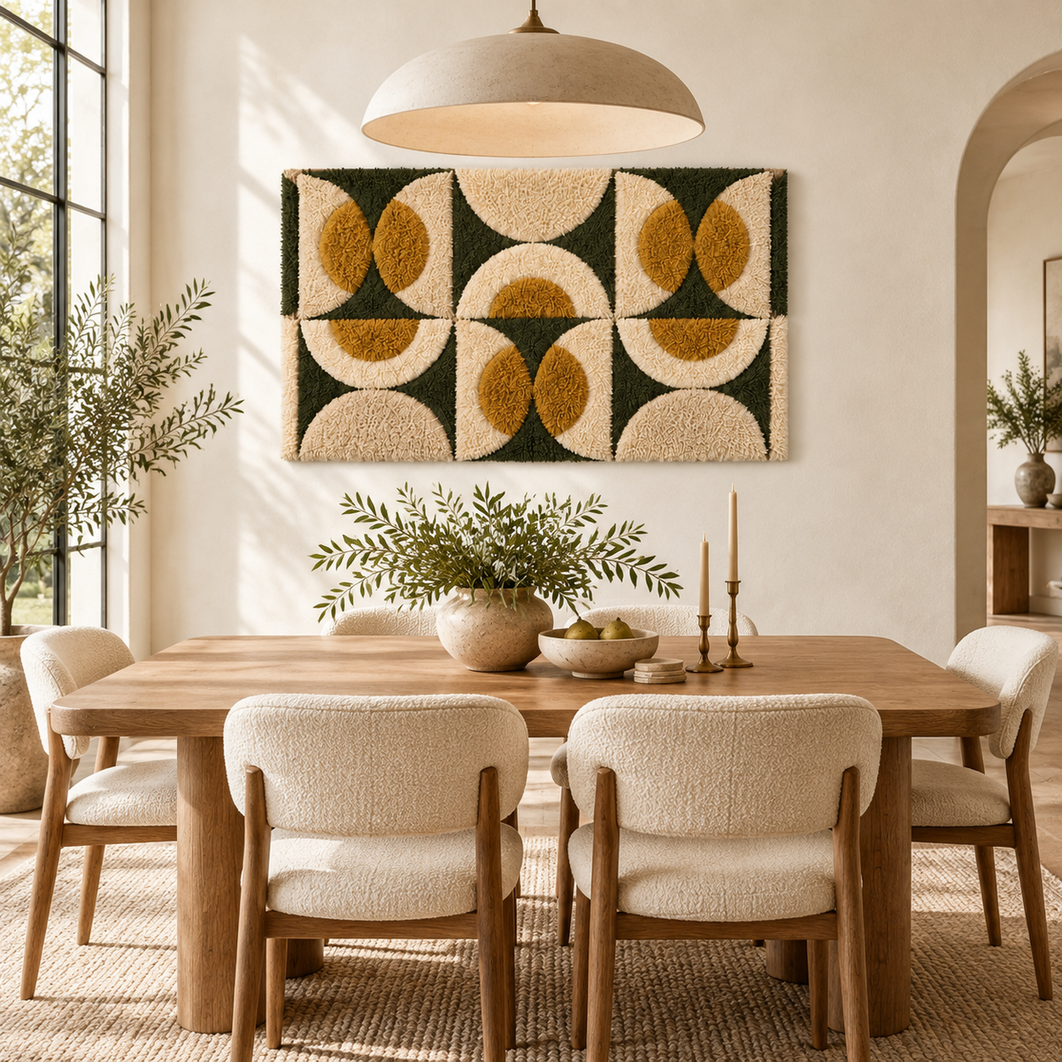 Olive and Ochre Rhythm — room setting 2
