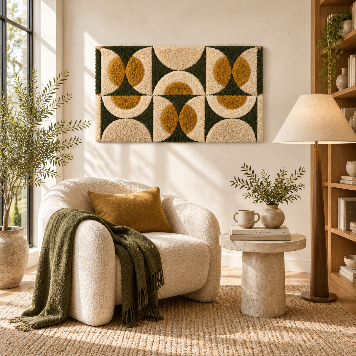 Olive and Ochre Rhythm — room setting 3