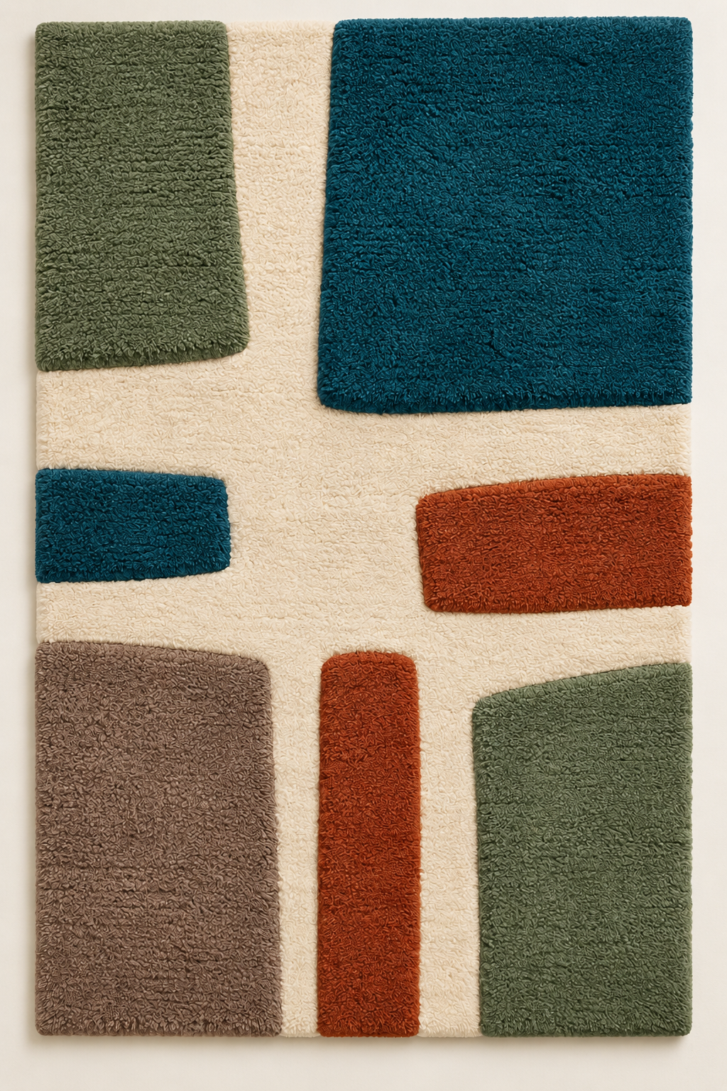 Olive and Teal Courtyard Blocks — front product view [product-light]