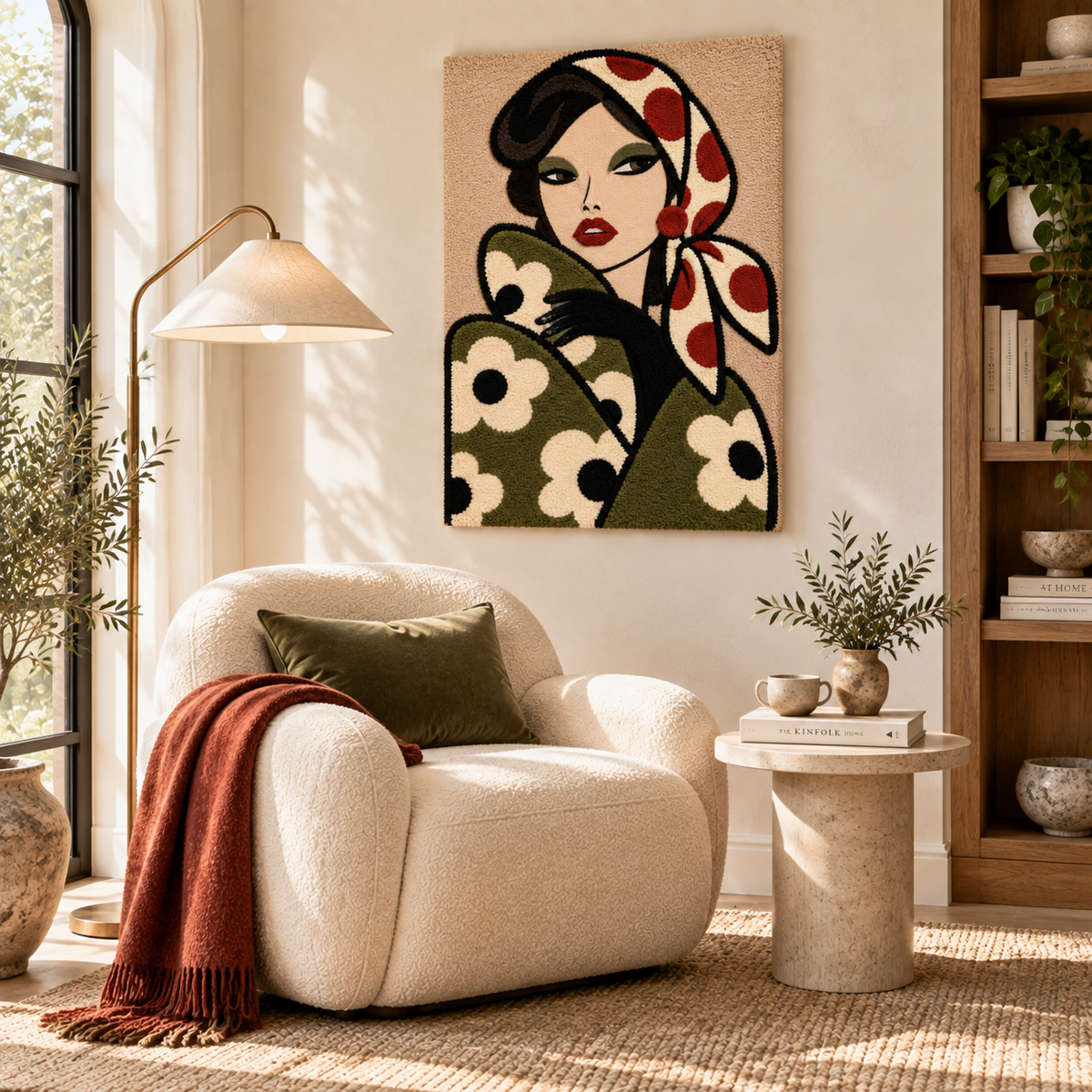 Olive Daisy Headscarf Muse — room setting 2