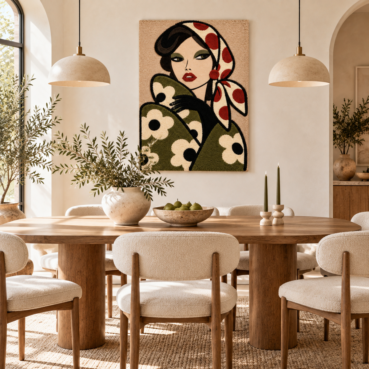 Olive Daisy Headscarf Muse — room setting 3
