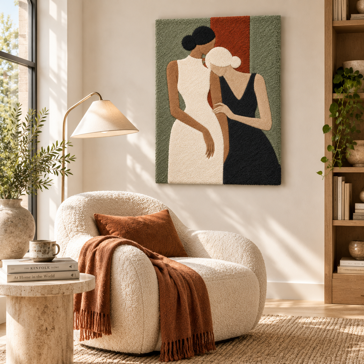 Olive Evening Shared Stillness — room setting