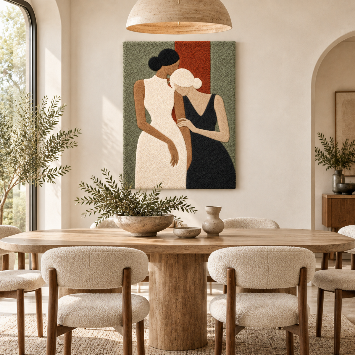 Olive Evening Shared Stillness — room setting