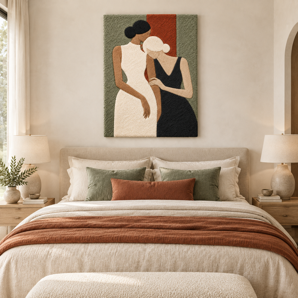 Olive Evening Shared Stillness — room setting