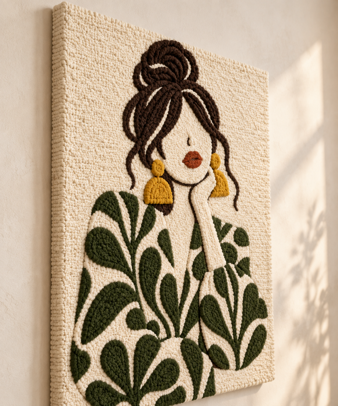 Olive Leaf Daydream — angled relief view