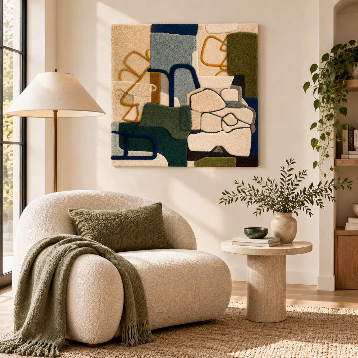 Olive Linework — room setting 1