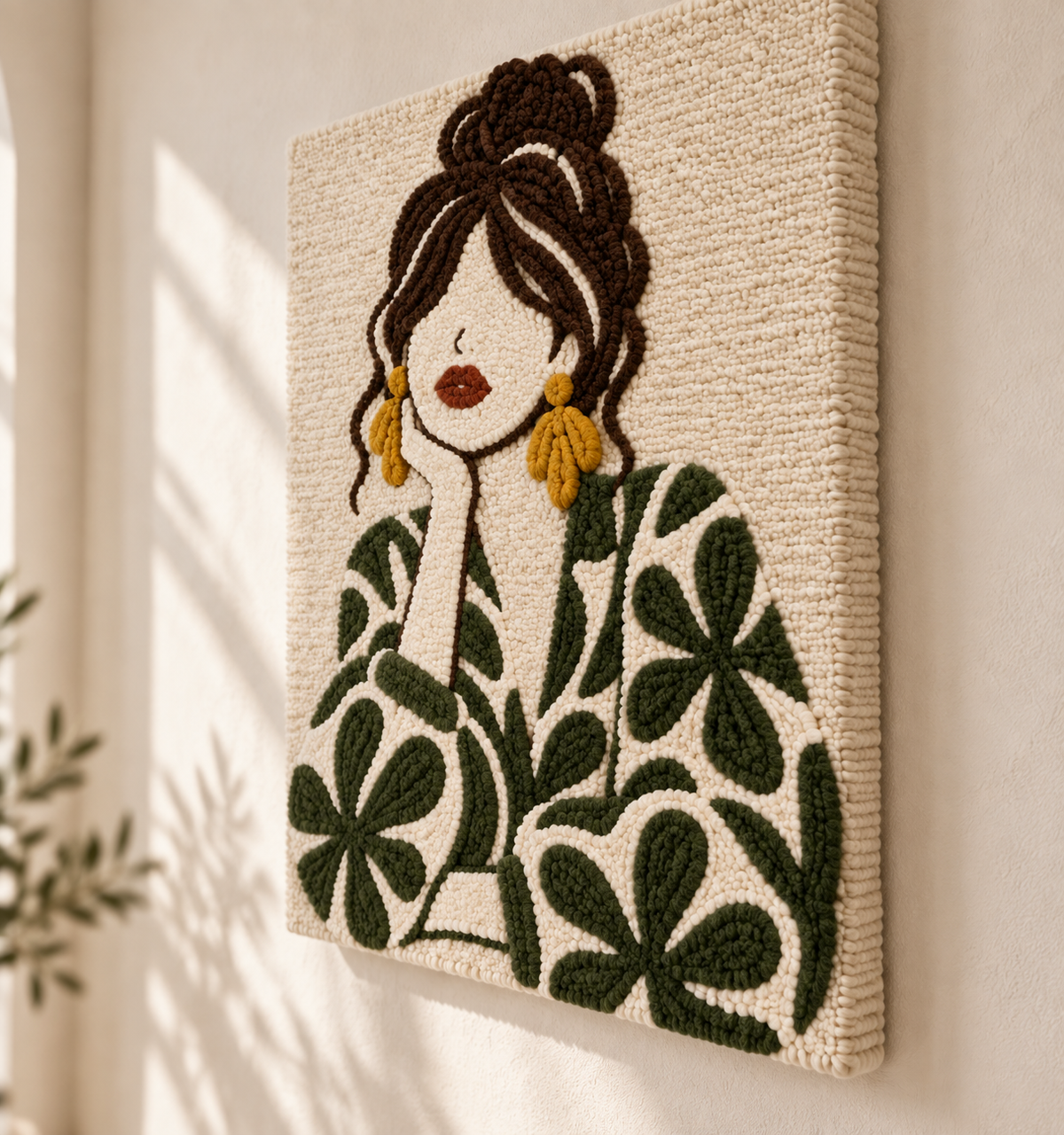 Olive Petal Daydream — angled relief view