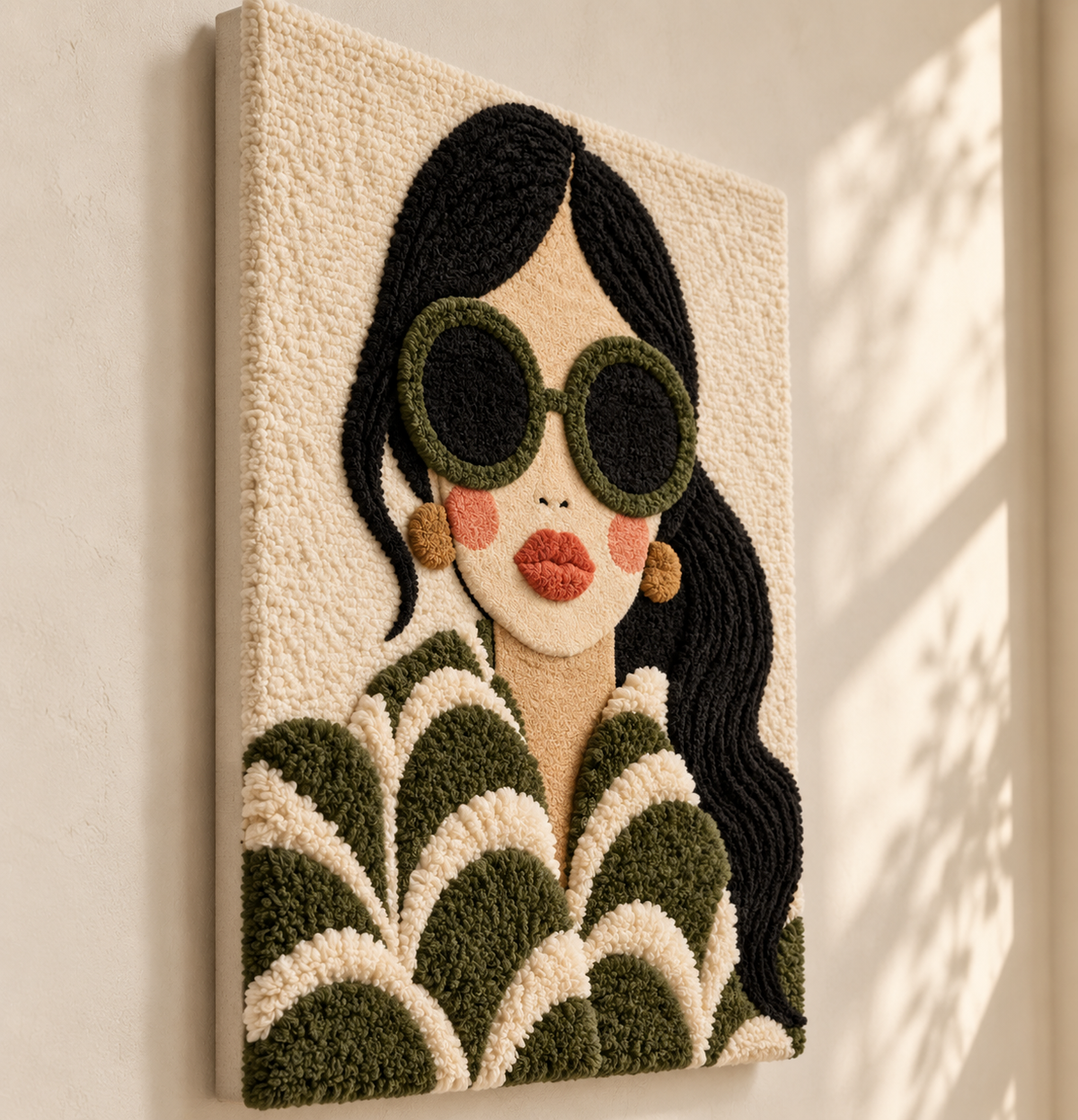 Olive Scallop Muse — angled relief view