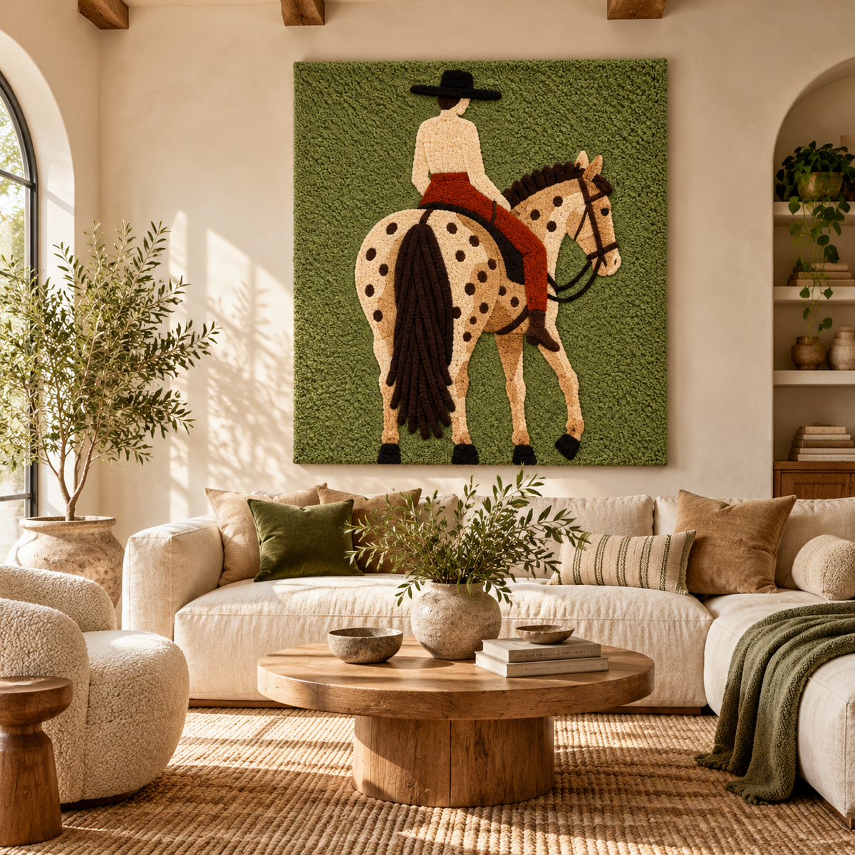 Olive Spotted Horse by Hewn Earth Studio — room setting