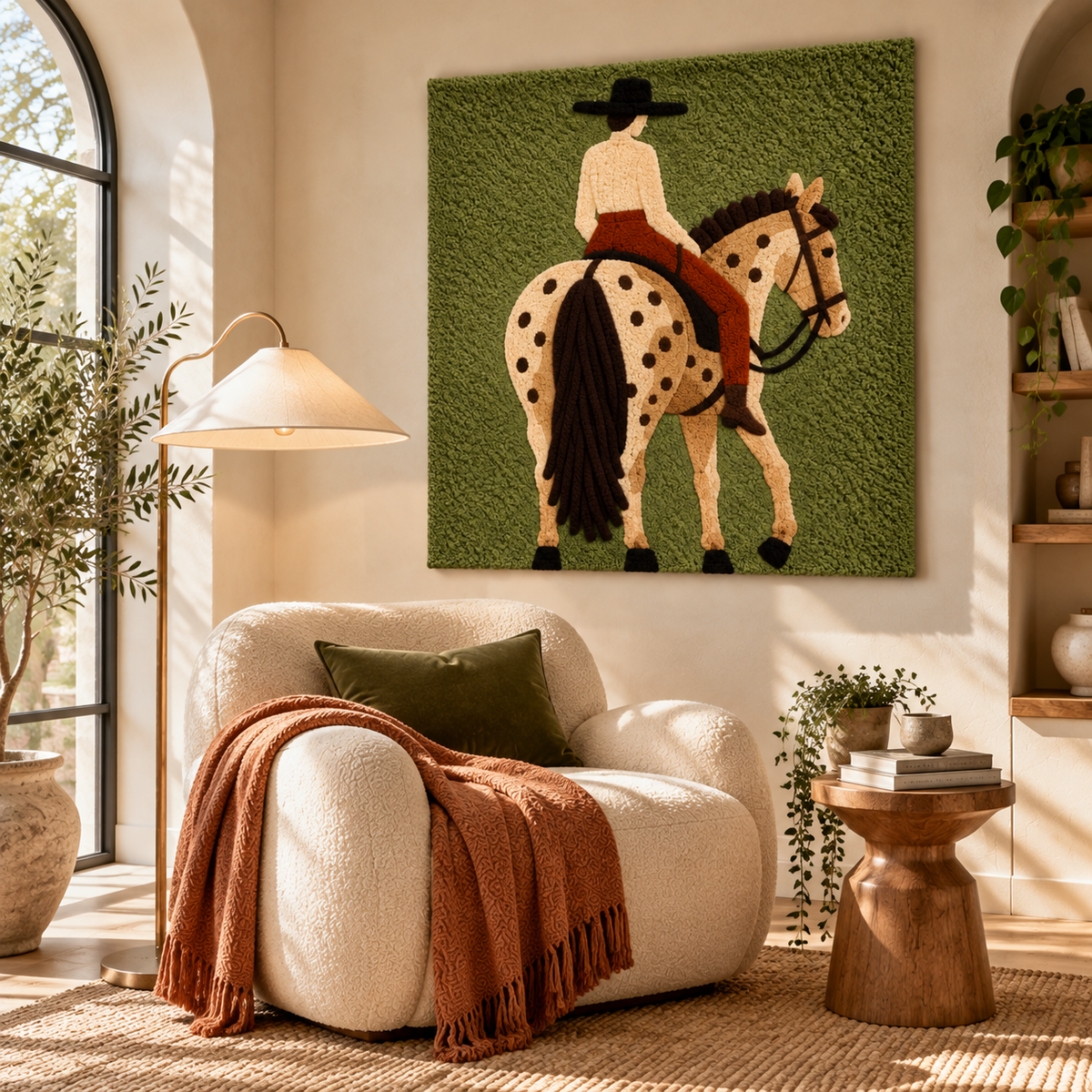 Olive Spotted Horse by Hewn Earth Studio — room setting