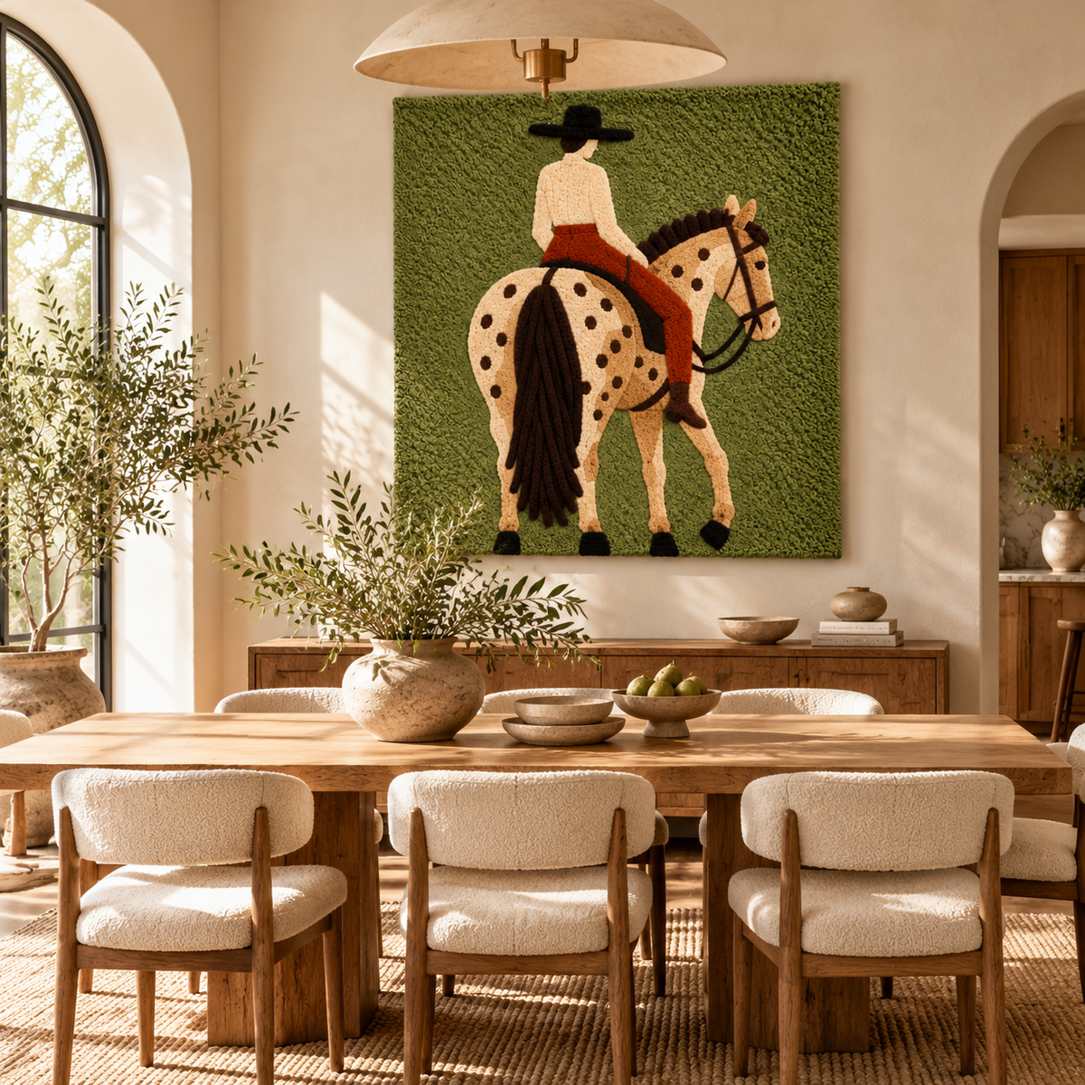 Olive Spotted Horse by Hewn Earth Studio — room setting