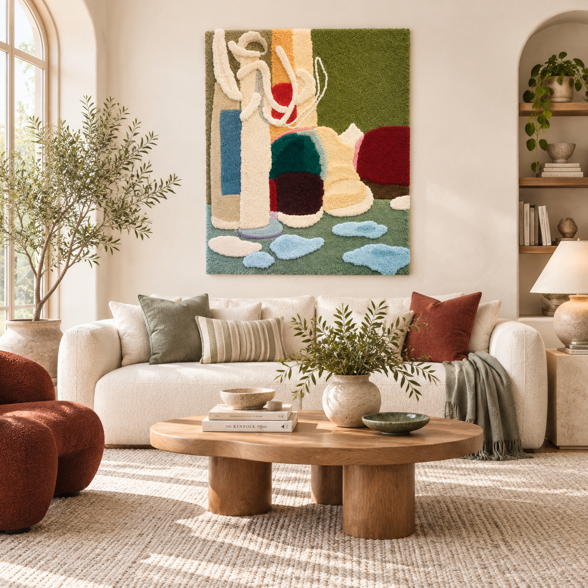 Olive Studio Vessels — front-facing room scene