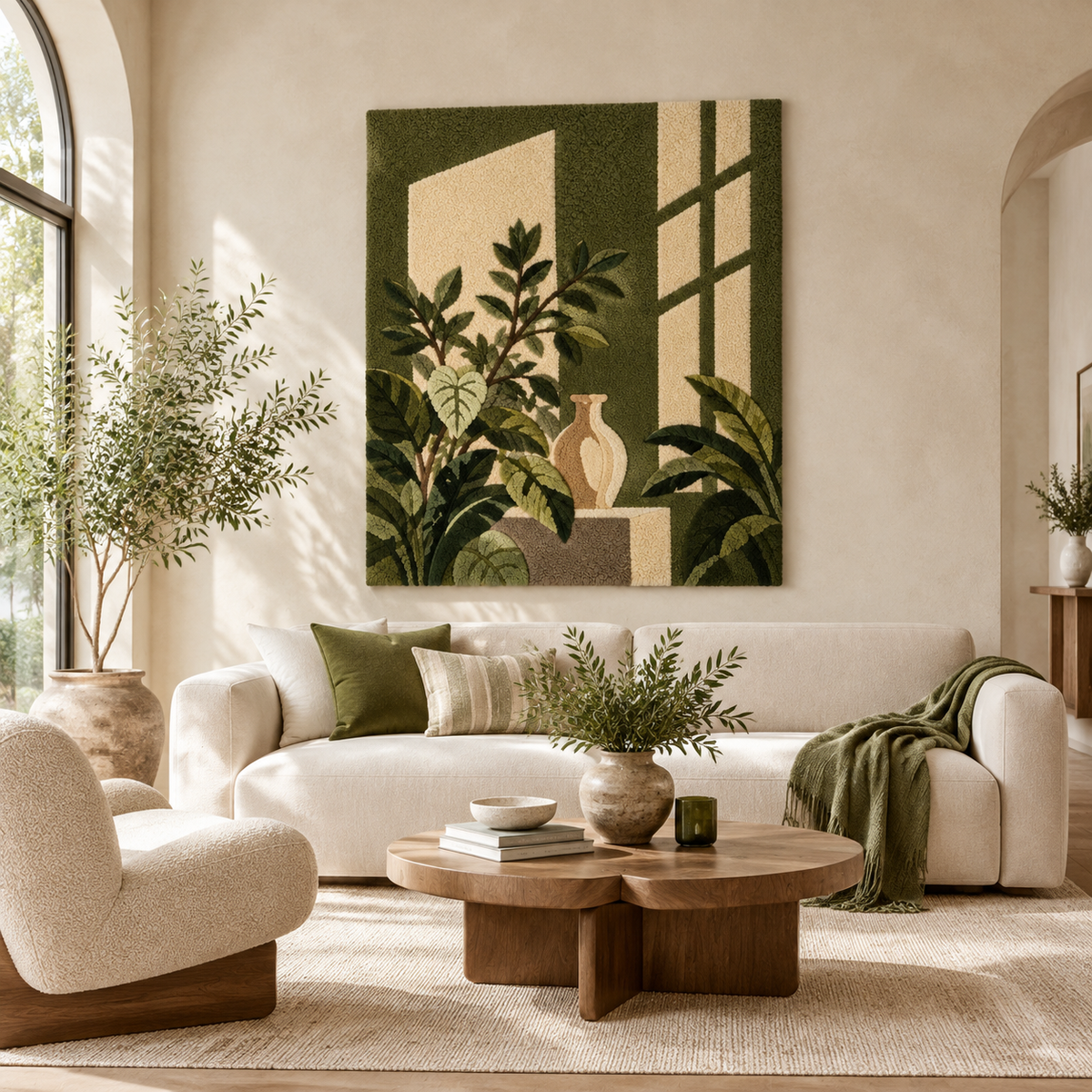Olive Window Stillness by Hewn Earth Studio — room setting