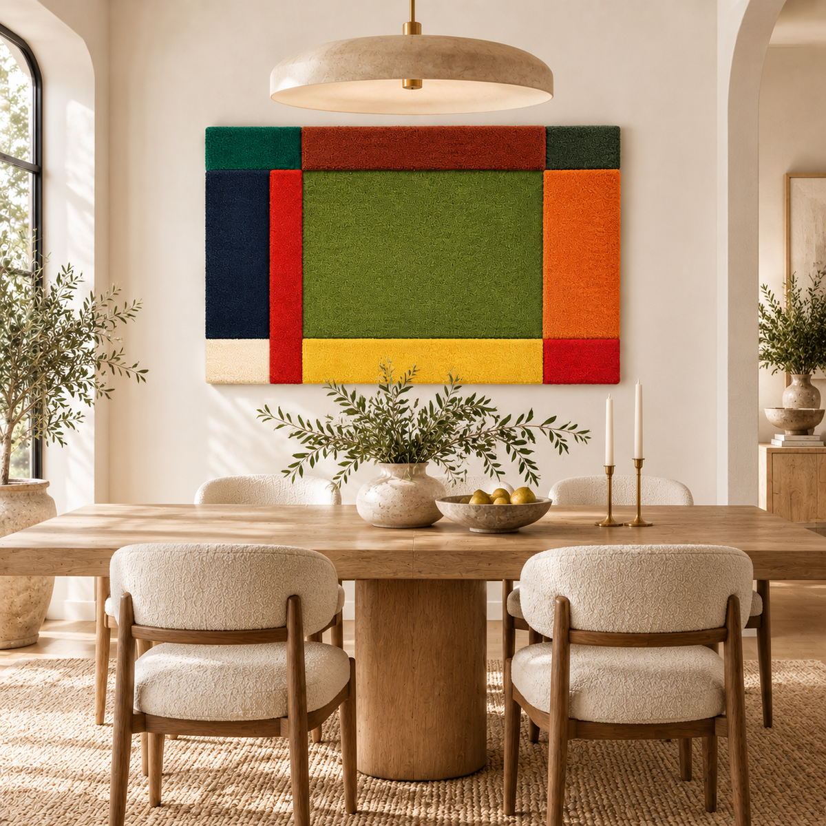 Olive Window with Sunset Borders — front-facing room scene [room-front]
