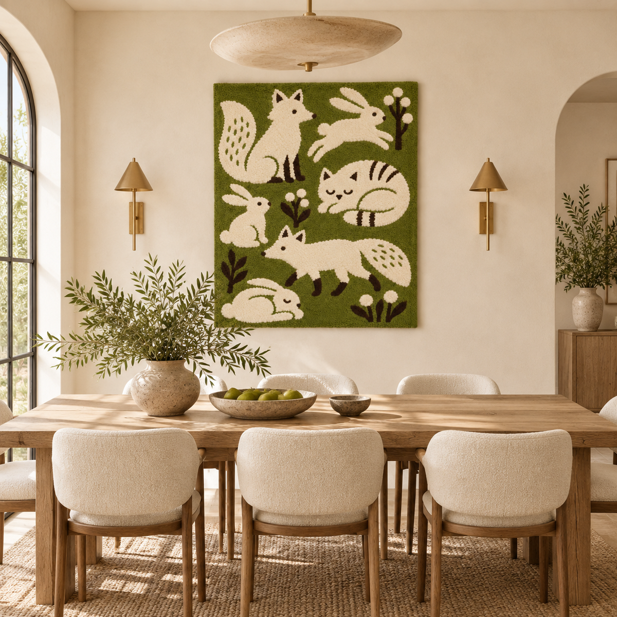 Olive Woodland Friends — room setting 2