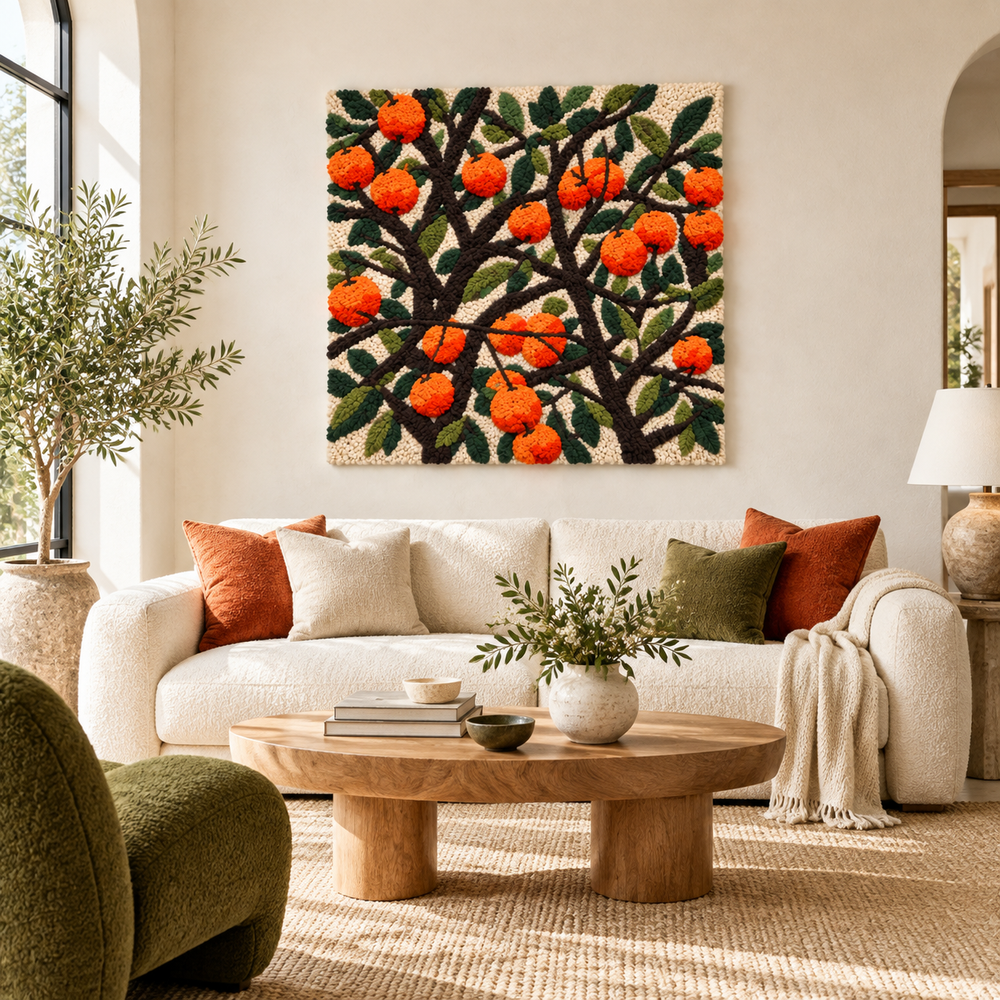Oranges in the Canopy — front-facing room scene