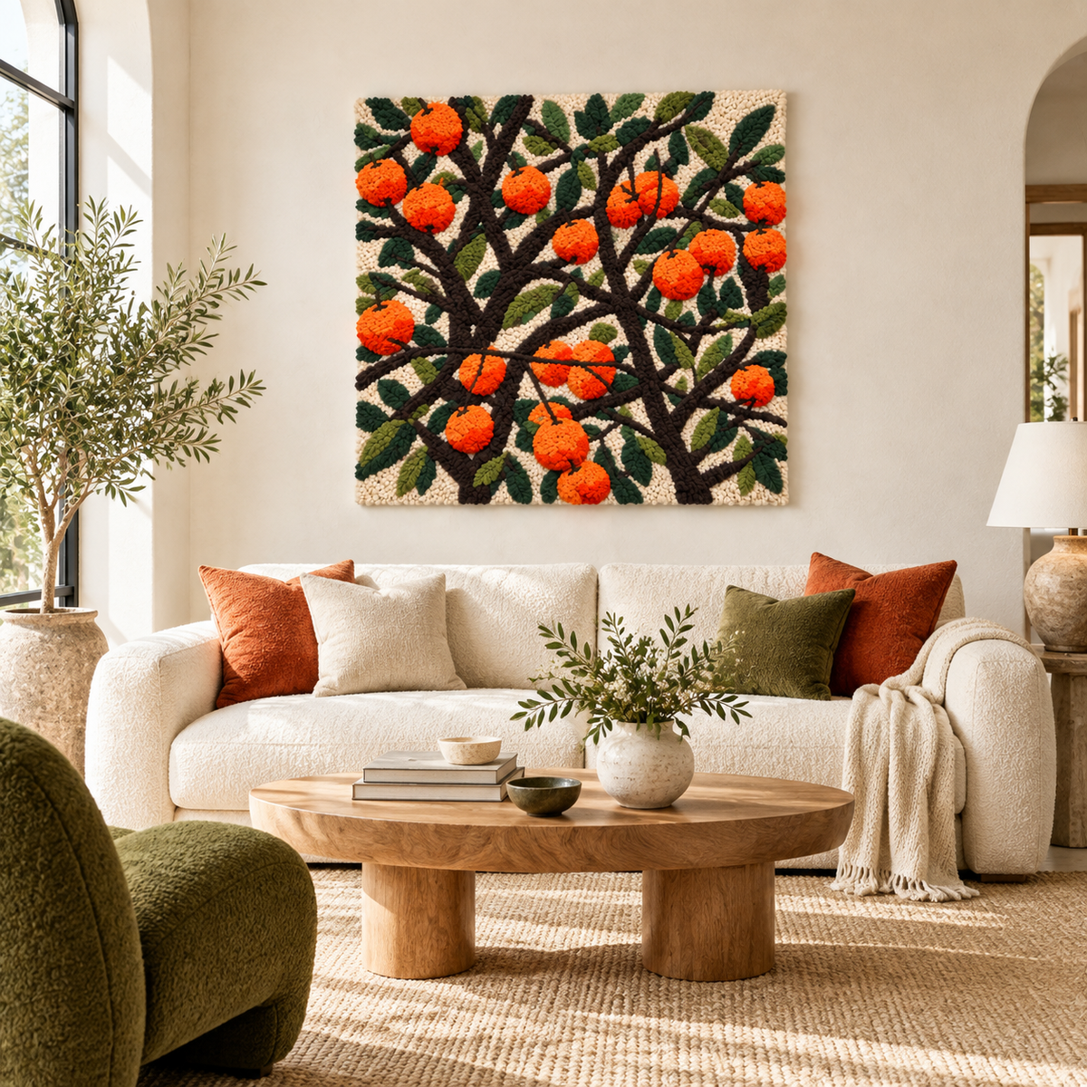 Oranges in the Canopy — front-facing room scene