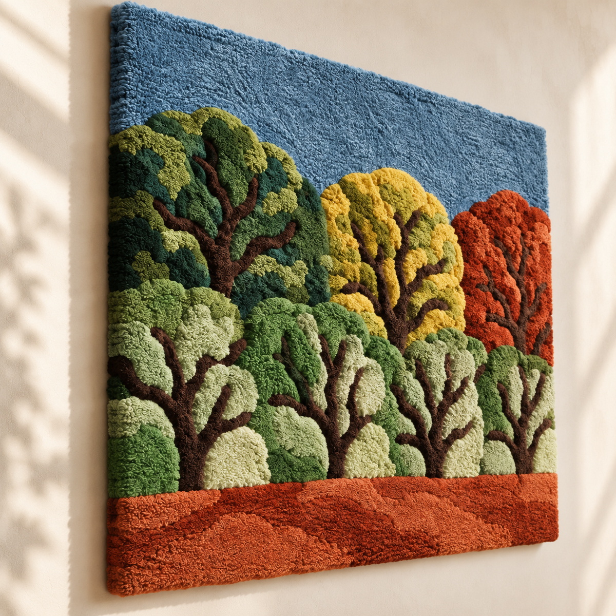 Orchard at Autumn's Edge — angled relief view