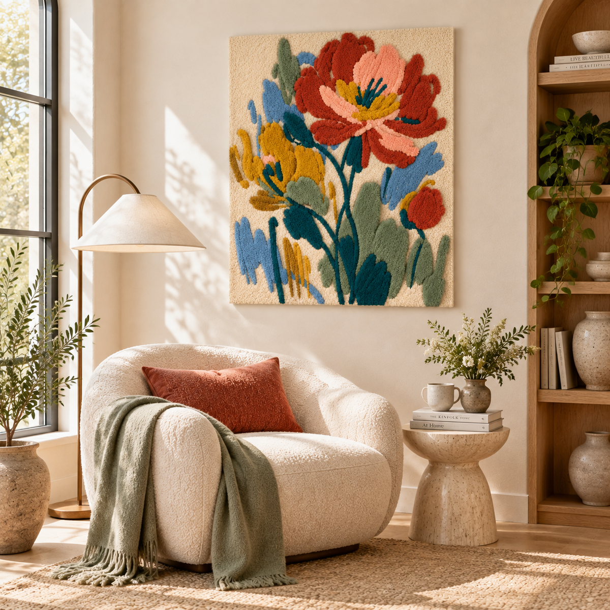 Painterly Poppies at Daybreak — room setting 1