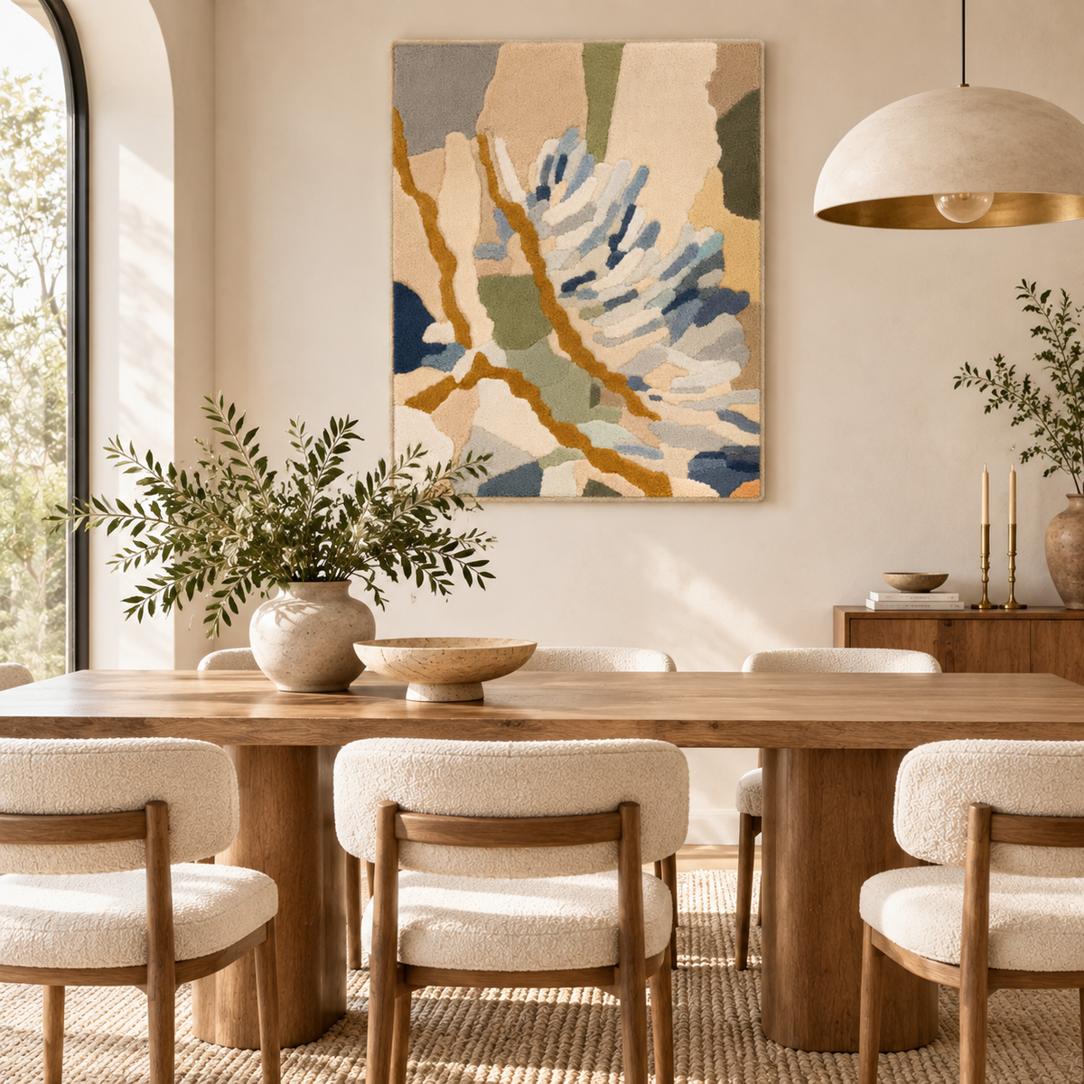 Pale Blue Frond Study — room setting 1