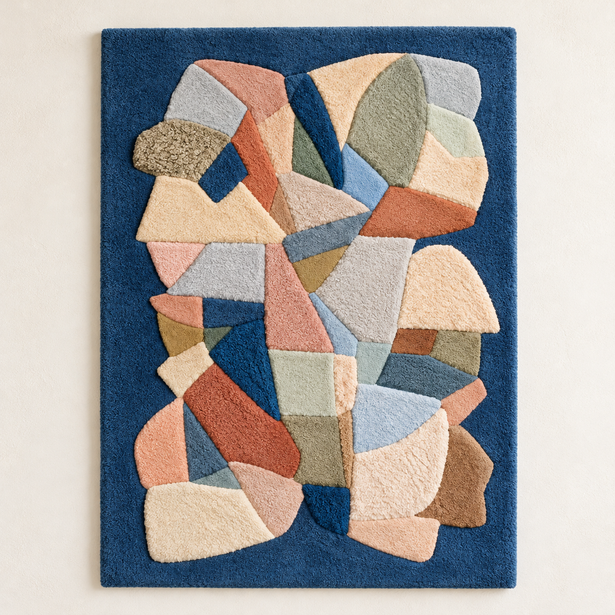 Pastel Facets on Blue by Hewn Earth Studio