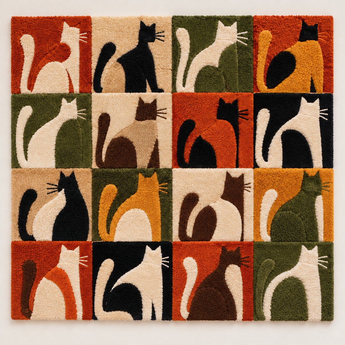 Patchwork Cat Gathering by Hewn Earth Studio — front product view [product-light]